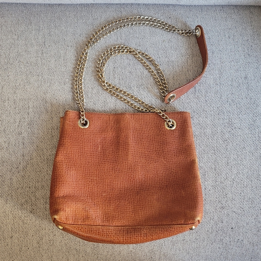 Valerie Stevens Leather Chain Crossbody Bag